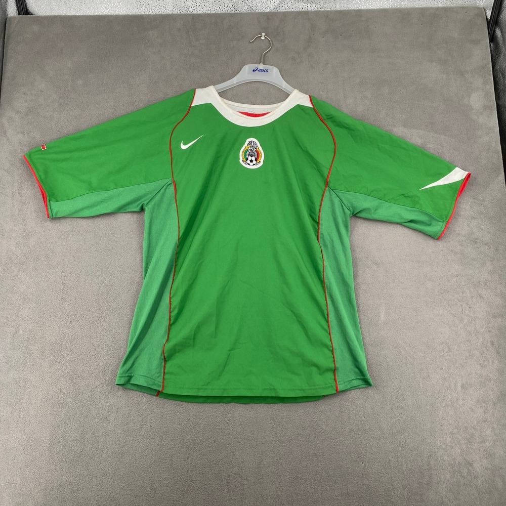 Y2K Nike Mexico 2004 National Team Soccer Jersey Green El Tri FMF Total 90 Sz XL